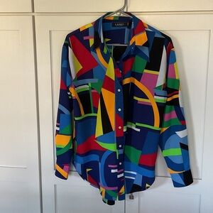 Ralph Lauren Vibrant Multicolor Blouse